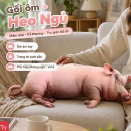Gối Ôm Heo Hồng 3D Siêu Mềm Dễ Thương – Gối Ôm Ngủ Kích Thước 60cm và 40cm Giúp Bạn Có Giấc Ngủ Ngon 2