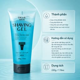 Gel cạo râu Kumano Deve dưỡng ẩm, làm mềm râu tuýp 220g 2