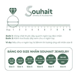 Nhẫn nữ mở freesize Floria ring SOUHAIT đính đá CZ hình hoa 4 cánh thanh lịch - R83174 8