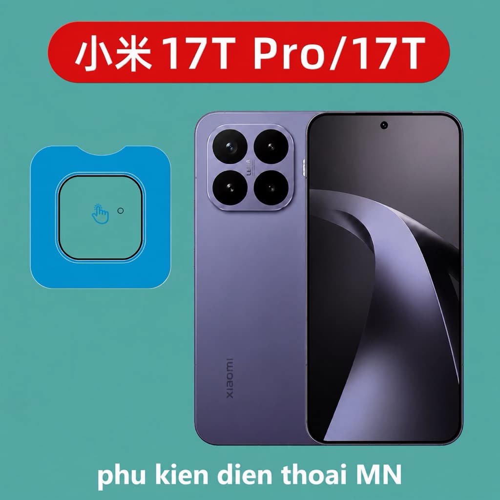 Kính cường lực CAMERA  Xiaomi 17T , 17T Pro KHUNG TỰ DÁN
