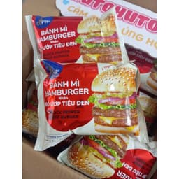 Bánh Mì Hamburger Bò Ướp Tiêu Đen Pippi Tràng An 88g – Thơm Ngon, Tiện Lợi, Ăn Liền | hutohutoshop 7