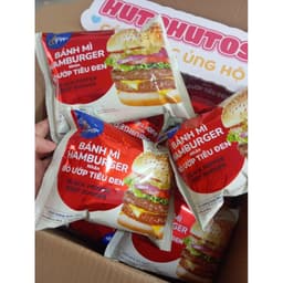 Bánh Mì Hamburger Bò Ướp Tiêu Đen Pippi Tràng An 88g – Thơm Ngon, Tiện Lợi, Ăn Liền | hutohutoshop 4