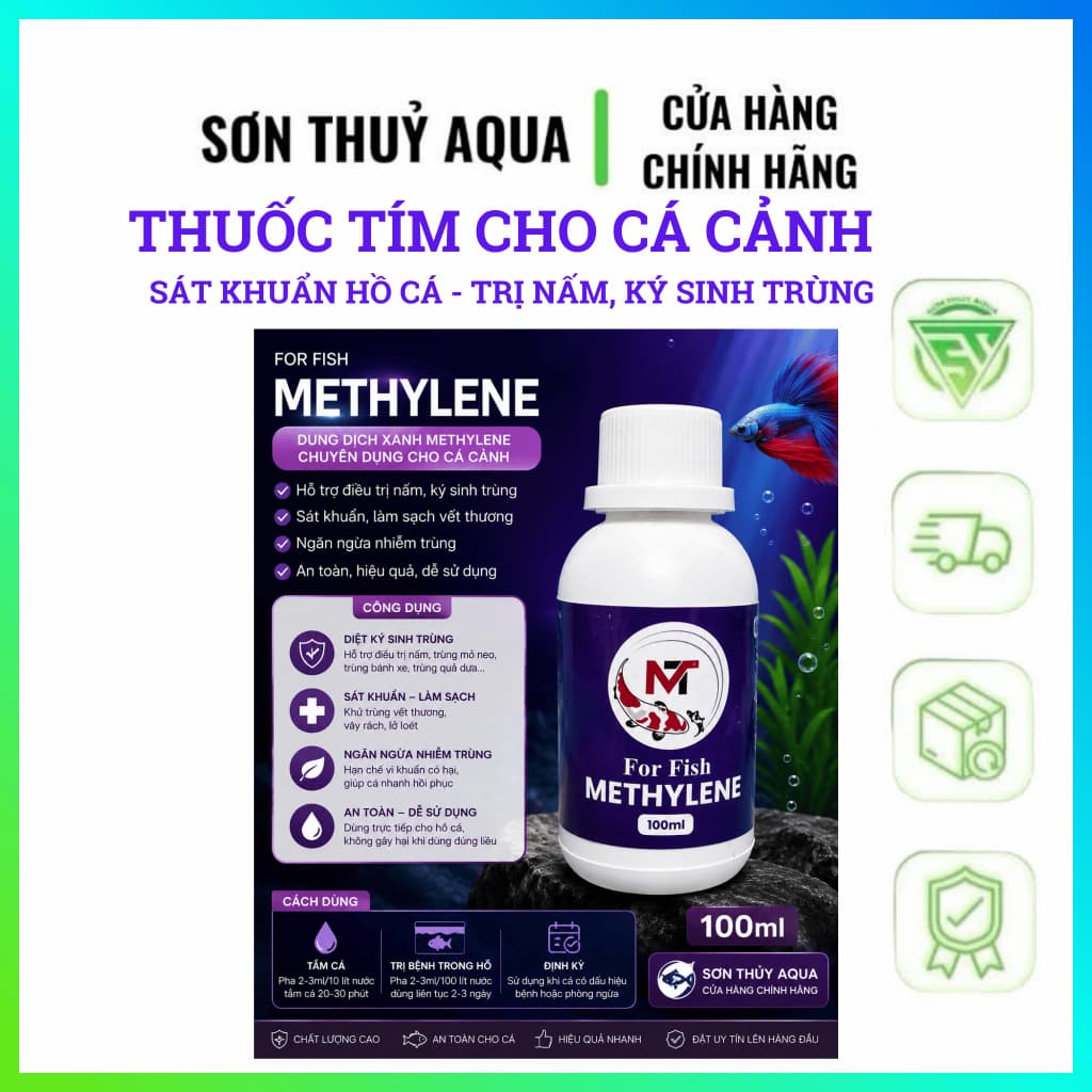 Thuốc Tím Cho Cá Cảnh | Sát Khuẩn Hồ Cá - Trị Nấm, Ký Sinh Trùng, Khử T.rùng Nước Cá Koi Cá Cảnh