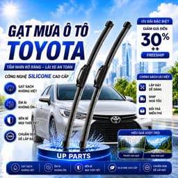 Bộ Gạt Mưa Ô TÔ xe TOYOTA Vios, Camry, Altis, Innova, Yaris, Cross - Gạt mưa ô tô Silicon phủ nano chống nước UP PARTS 1
