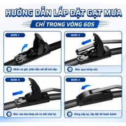 Bộ Gạt Mưa Ô TÔ xe HYUNDAI i10, Accent, Santafe, Tucson - Gạt mưa Silicon phủ nano chống nước UP PARTS 2