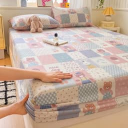 Ga Gối 3 món cotton dệt Chất liệu mềm mịn,thoáng mát sợi vải mượt, thấm hút tốt, giặt lên vẫn mềm 2