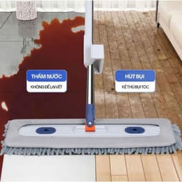 Cây Lau Nhà Tự Vắt 45CM - Chổi Lau Nhà Bông Lau San Hô Sợi Siêu Thấm Hút 8