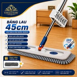 Cây Lau Nhà Tự Vắt 45CM - Chổi Lau Nhà Bông Lau San Hô Sợi Siêu Thấm Hút 1
