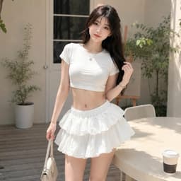 Váy kiểu nữ dáng bí 2 tầng siêu tôn dáng lưng thun cực đẹpCB277 - Fashion73 8