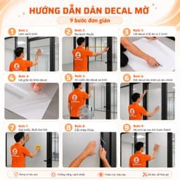 Giấy Decal Dán Kính Mờ CAO CẤP, Dán Kính Văn Phòng Chống Nhìn Trộm Khổ 1.2m 9
