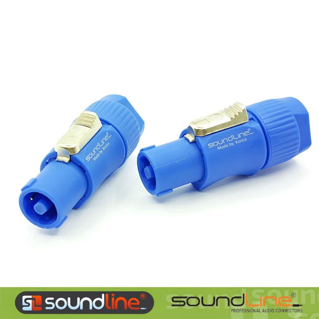 Giắc loa sân khấu, jack loa neutric speakon xanh chính hãng Soundline ( Giá 1c )