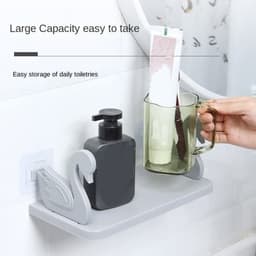 Kệ Dán Tường Thiên Nga và Kệ Dán Tường đựng đồ Tiện Lợi Hình Người Cute. LMS 4