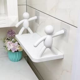 Kệ Dán Tường Thiên Nga và Kệ Dán Tường đựng đồ Tiện Lợi Hình Người Cute. LMS 8