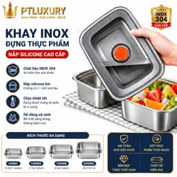 [ HỎA TỐC - COMBO 10 HỘP ] Hộp Đựng Thực Phẩm 1500ML Chất Liệu Inox 304, Nắp Hút Chân Không Kín Mùi, Chống Tràn 1