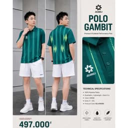 ÁO THỂ THAO JOGARBOLA PICKLEBALL POLO GAMBIT/AXIS , chất lượng cao cho người yêu thể thao. 2