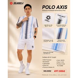 ÁO THỂ THAO JOGARBOLA PICKLEBALL POLO GAMBIT/AXIS , chất lượng cao cho người yêu thể thao. 7