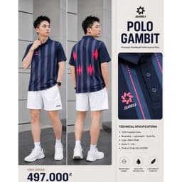 ÁO THỂ THAO JOGARBOLA PICKLEBALL POLO GAMBIT/AXIS , chất lượng cao cho người yêu thể thao. 3