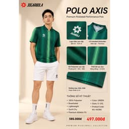 ÁO THỂ THAO JOGARBOLA PICKLEBALL POLO GAMBIT/AXIS , chất lượng cao cho người yêu thể thao. 8