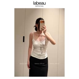 (Dmina) ÁO HAI DÂY PHỐI REN | ÁO HAI DÂY NỮ THUN COTTON MỀM MẠI, ÁO BASIC THANH LỊCH 2