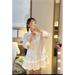 <Đầm Bầu Quynhanhhouse> (NH CLOTHING)Váy suông váy kẻ cổ đá M11894 sm 1