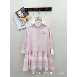 <Đầm Bầu Quynhanhhouse> (NH CLOTHING)Váy suông váy kẻ cổ đá M11894 sm 7
