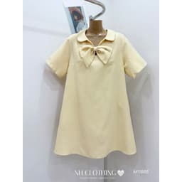 <Đầm Bầu Quynhanhhouse> (NH CLOTHING)Váy suông Váy dạ mỏng nơ ngực M11895 sm 3