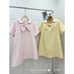 <Đầm Bầu Quynhanhhouse> (NH CLOTHING)Váy suông Váy dạ mỏng nơ ngực M11895 sm 1
