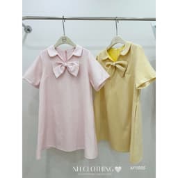 <Đầm Bầu Quynhanhhouse> (NH CLOTHING)Váy suông Váy dạ mỏng nơ ngực M11895 sm 2