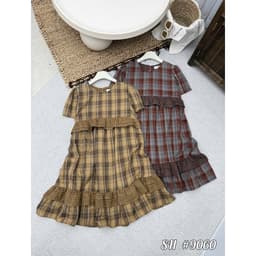 <Đầm Bầu Quynhanhhouse> Váy suông váy kẻ chất siêu mát sm 3