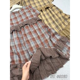 <Đầm Bầu Quynhanhhouse> Váy suông váy kẻ chất siêu mát sm 4