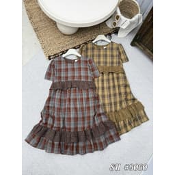 <Đầm Bầu Quynhanhhouse> Váy suông váy kẻ chất siêu mát sm 5