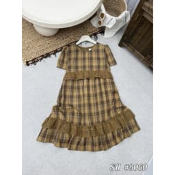 <Đầm Bầu Quynhanhhouse> Váy suông váy kẻ chất siêu mát sm 6