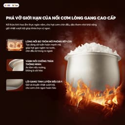 Nồi Cơm Điện Tử Bear RC-4H40Y, 1,5L - 800W - Ceramic Pro 9H - 8 chế độ nấu, Hàng Chính Hãng 7