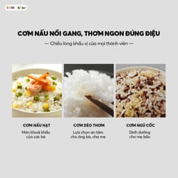 Nồi Cơm Điện Tử Bear RC-4H40Y, 1,5L - 800W - Ceramic Pro 9H - 8 chế độ nấu, Hàng Chính Hãng 3
