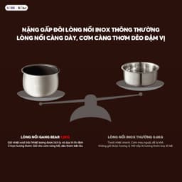 Nồi Cơm Điện Tử Bear RC-4H40Y, 1,5L - 800W - Ceramic Pro 9H - 8 chế độ nấu, Hàng Chính Hãng 6