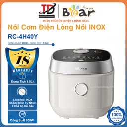 Nồi Cơm Điện Tử Bear RC-4H40Y, 1,5L - 800W - Ceramic Pro 9H - 8 chế độ nấu, Hàng Chính Hãng 1