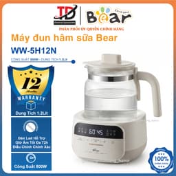 Máy Đun Hâm Sữa Bear WW-5H12N, 1.3L - 8 chế độ thông minh - Màn hình cảm ứng tiếng Việt, Hàng Chính Hãng 1