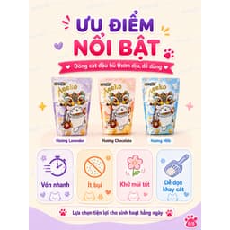 Cát Tofu Meeko 8L 2.3kg Cho Mèo | Mix Đất Sét, Vón Nhanh, Thấm Hút & Khử Mùi 6