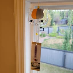 Chuông Gió Furin Nyanko Sensei Hữu Nhân Sổ Natsume Yuujinchou Mèo Madara Thủy Tinh Handmade Anime Nhật Bản Quà Tặng 2
