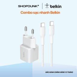 Combo Củ sạc nhanh 25W / 30W / 45W Belkin + Cáp sạc nhanh USB C - Type C 60W / 30W LNing vỏ dù 1