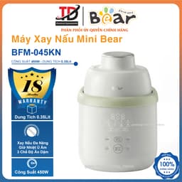 Máy Xay Ăn Dặm Bear BFM-045KN, 0.35Lit - 450w, Công nghệ hơi nước đa điểm 720° - Hẹn giờ và giữ ấm tiện lợi 1