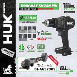 [TOP 1 BÁN CHẠY] Máy Khoan Pin HUKAN G3-F165AT, Lực siết 165Nm, Có Tạo Xung - Tắt Mở Anti_kichback 7