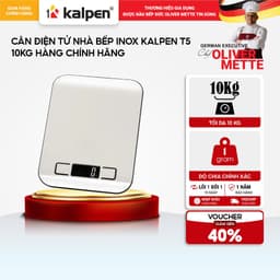 Cân điện tử nhà bếp Inox KALPEN T5 10kg hàng chính hãng 1