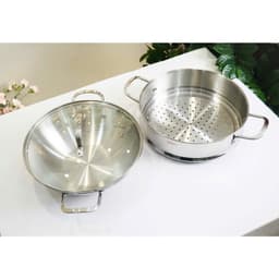 Bộ Chảo Wok Sâu Lòng Inox GKÖCH SA2010 Kèm Xửng Hấp Đáy 3 Lớp Dùng Bếp Từ Size 28cm 32cm 9