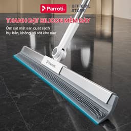 Cây Gạt Nước Sàn Nhà, Toillet, Kính Parroti - Chổi Gạt Nước 2 Trong 1 Đầu Silicon Rộng 50cm Xoay 180 Độ, Đa Năng - FT50 7