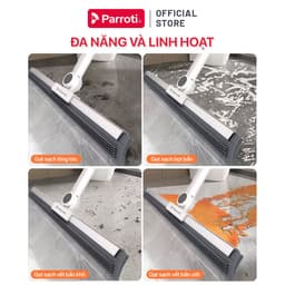 Cây Gạt Nước Sàn Nhà, Toillet, Kính Parroti - Chổi Gạt Nước 2 Trong 1 Đầu Silicon Rộng 50cm Xoay 180 Độ, Đa Năng - FT50 8