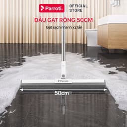 Cây Gạt Nước Sàn Nhà, Toillet, Kính Parroti - Chổi Gạt Nước 2 Trong 1 Đầu Silicon Rộng 50cm Xoay 180 Độ, Đa Năng - FT50 2