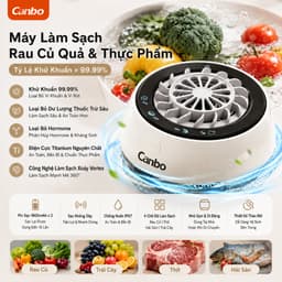 Canbo Máy Rửa Rau Củ Quả Tiệt Trùng Thực Phẩm Ti Titanium Khử Thuốc Trừ Sâu Diệt Khuẩn IPX7 1