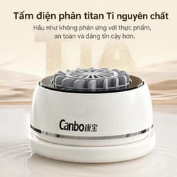 Canbo Máy Rửa Rau Củ Quả Tiệt Trùng Thực Phẩm Ti Titanium Khử Thuốc Trừ Sâu Diệt Khuẩn IPX7 5