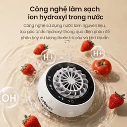 Canbo Máy Rửa Rau Củ Quả Tiệt Trùng Thực Phẩm Ti Titanium Khử Thuốc Trừ Sâu Diệt Khuẩn IPX7 4